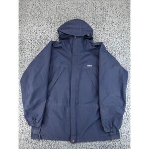 Patagonia Gore-Tex Parka Jacket Mens Large Blue Hooded Vintage Rain Coat XXL